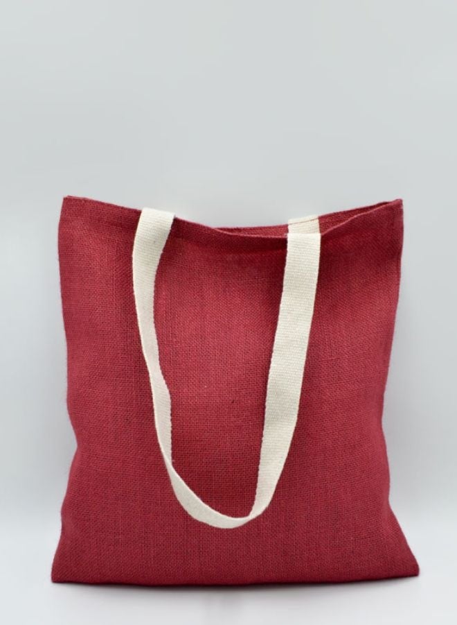 Fatio Set of 10 Eco-Friendly Jute Tote Bags – Reusable & Durable Shopping Bags with Cotton Handles - Image 2
